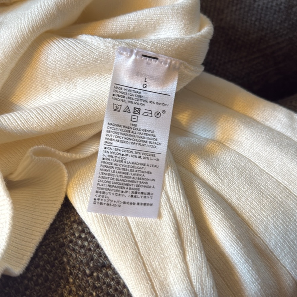Banana Republic Cardigan, NWT, Cream, Large - Picture 7 of 7